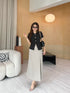 Elegant Women Button Down Blouse With Skirt Sets